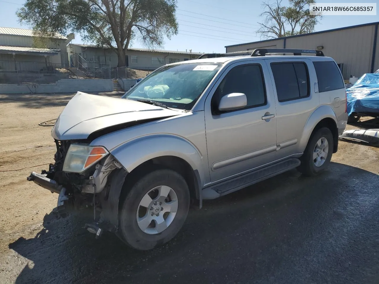 2006 Nissan Pathfinder Le VIN: 5N1AR18W66C685357 Lot: 73201494