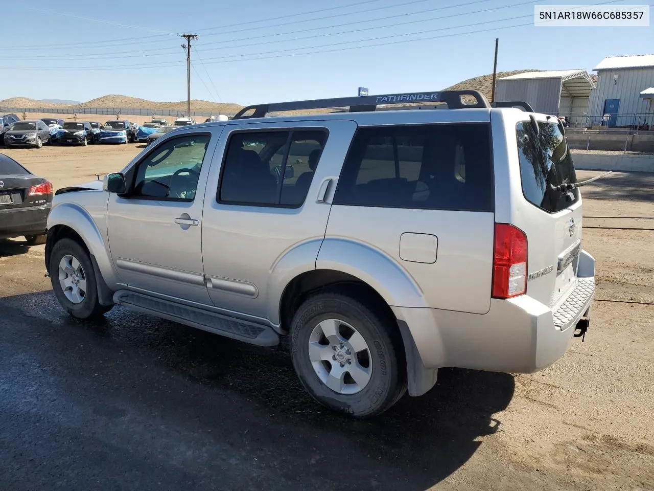 2006 Nissan Pathfinder Le VIN: 5N1AR18W66C685357 Lot: 73201494