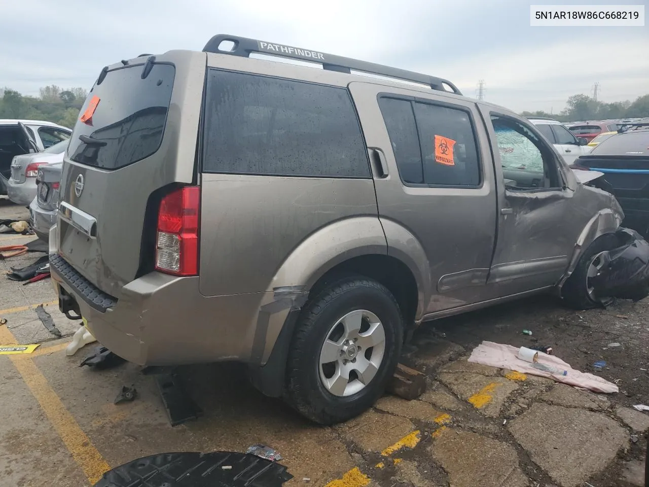 2006 Nissan Pathfinder Le VIN: 5N1AR18W86C668219 Lot: 73358744