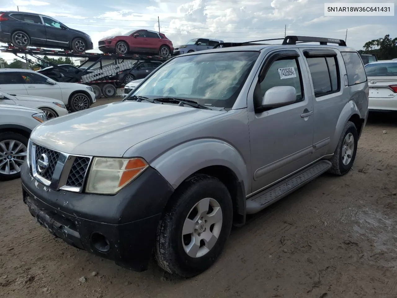 2006 Nissan Pathfinder Le VIN: 5N1AR18W36C641431 Lot: 74326894