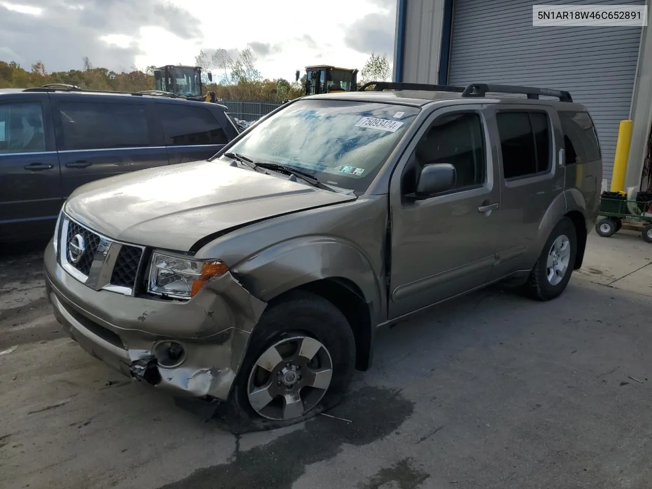 2006 Nissan Pathfinder Le VIN: 5N1AR18W46C652891 Lot: 75093424