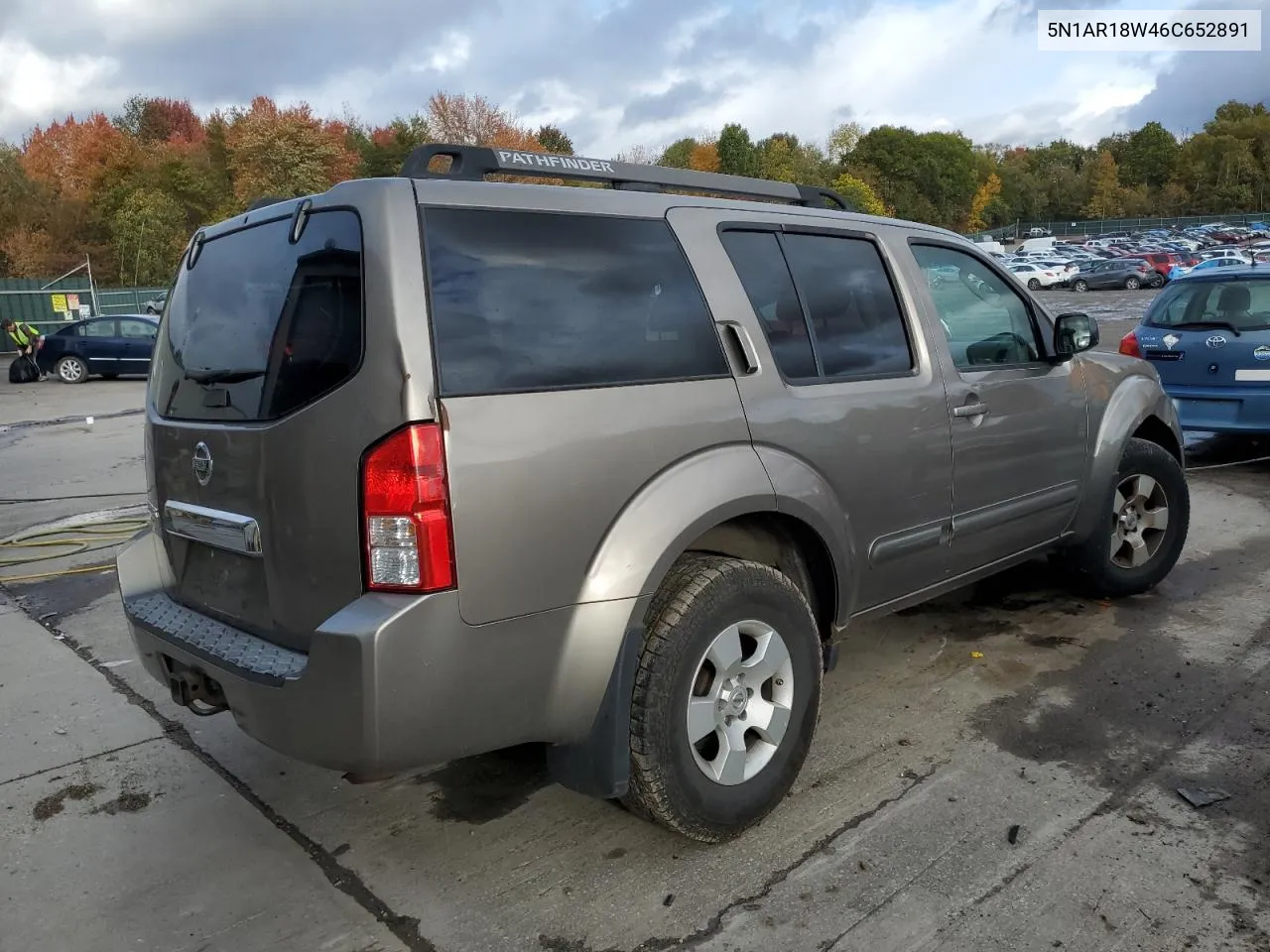 2006 Nissan Pathfinder Le VIN: 5N1AR18W46C652891 Lot: 75093424