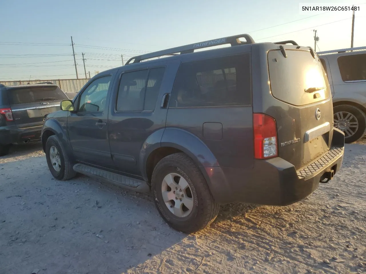 2006 Nissan Pathfinder Le VIN: 5N1AR18W26C651481 Lot: 76328544