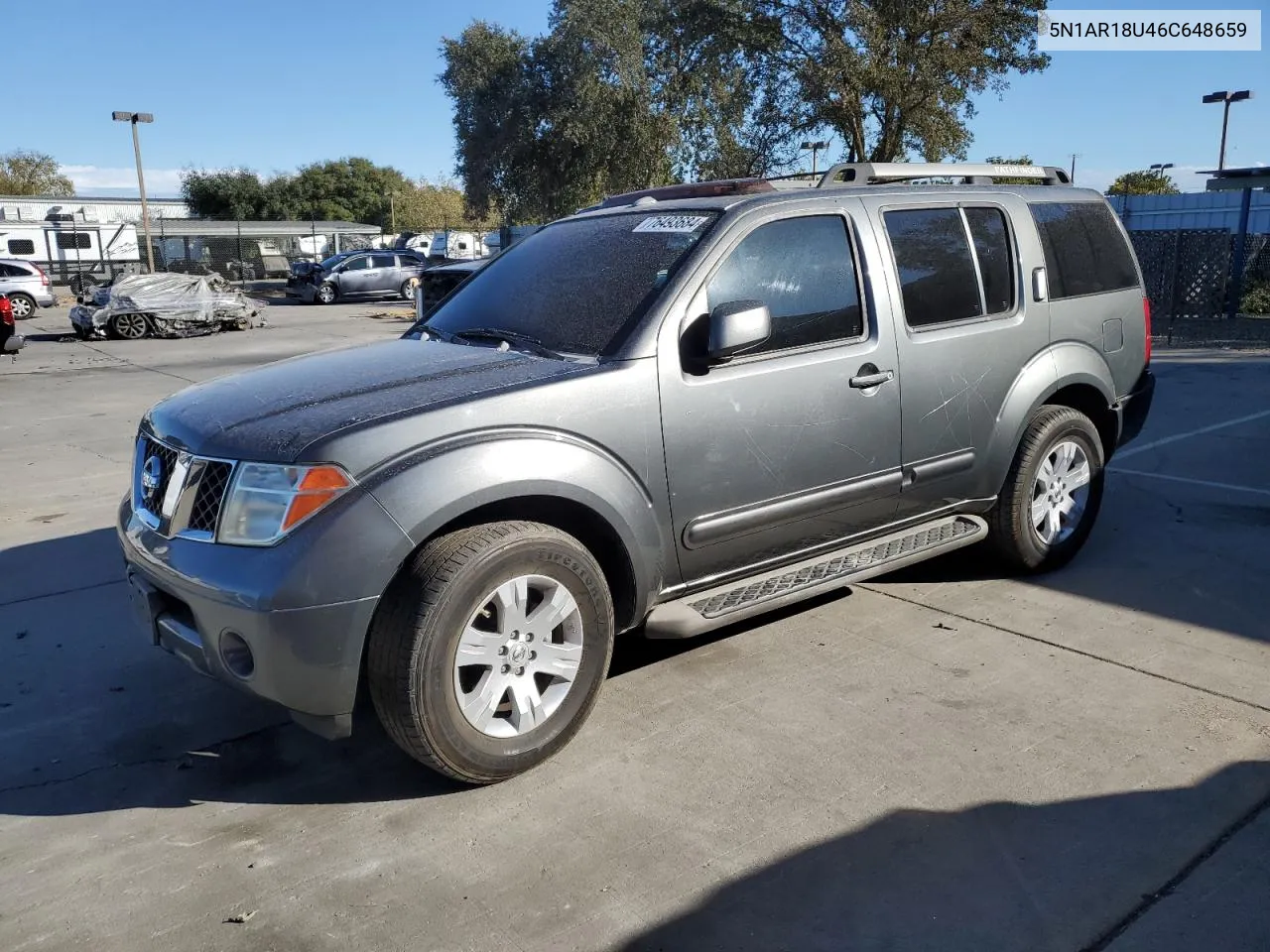 2006 Nissan Pathfinder Le VIN: 5N1AR18U46C648659 Lot: 76493684