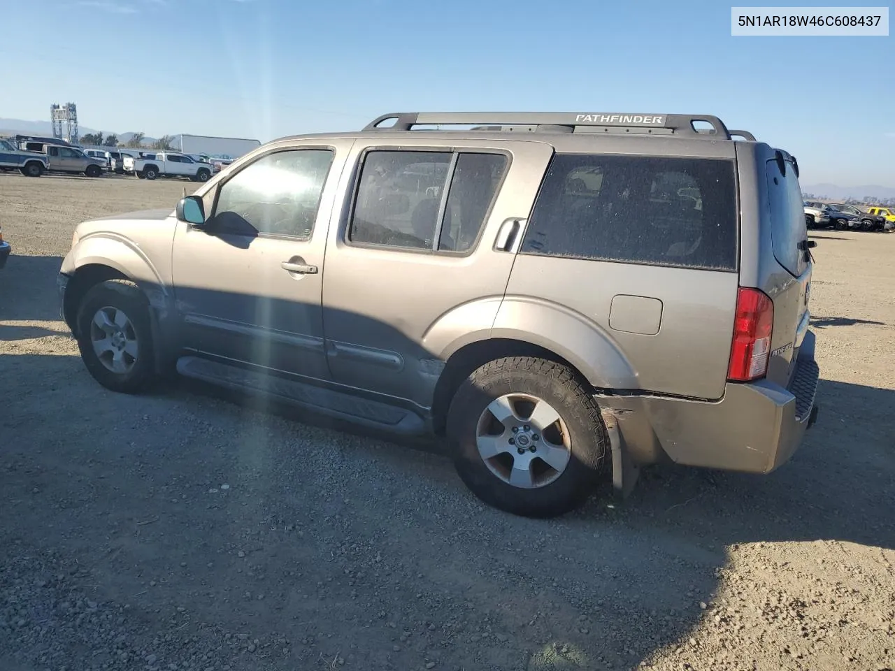 2006 Nissan Pathfinder Le VIN: 5N1AR18W46C608437 Lot: 77695104