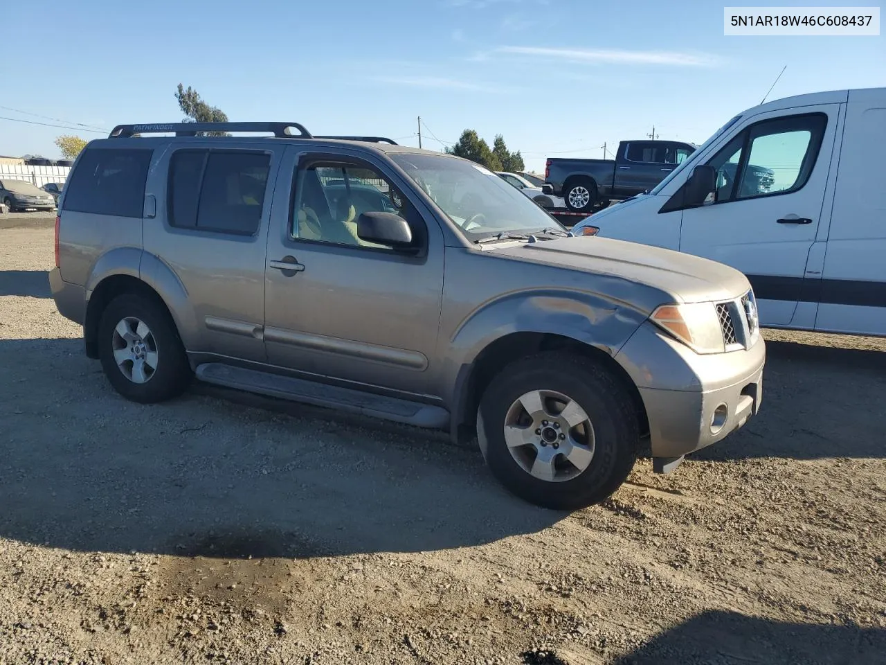 2006 Nissan Pathfinder Le VIN: 5N1AR18W46C608437 Lot: 77695104