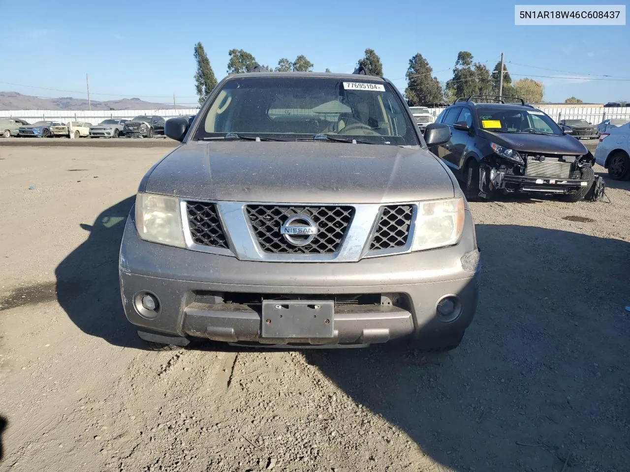 2006 Nissan Pathfinder Le VIN: 5N1AR18W46C608437 Lot: 77695104