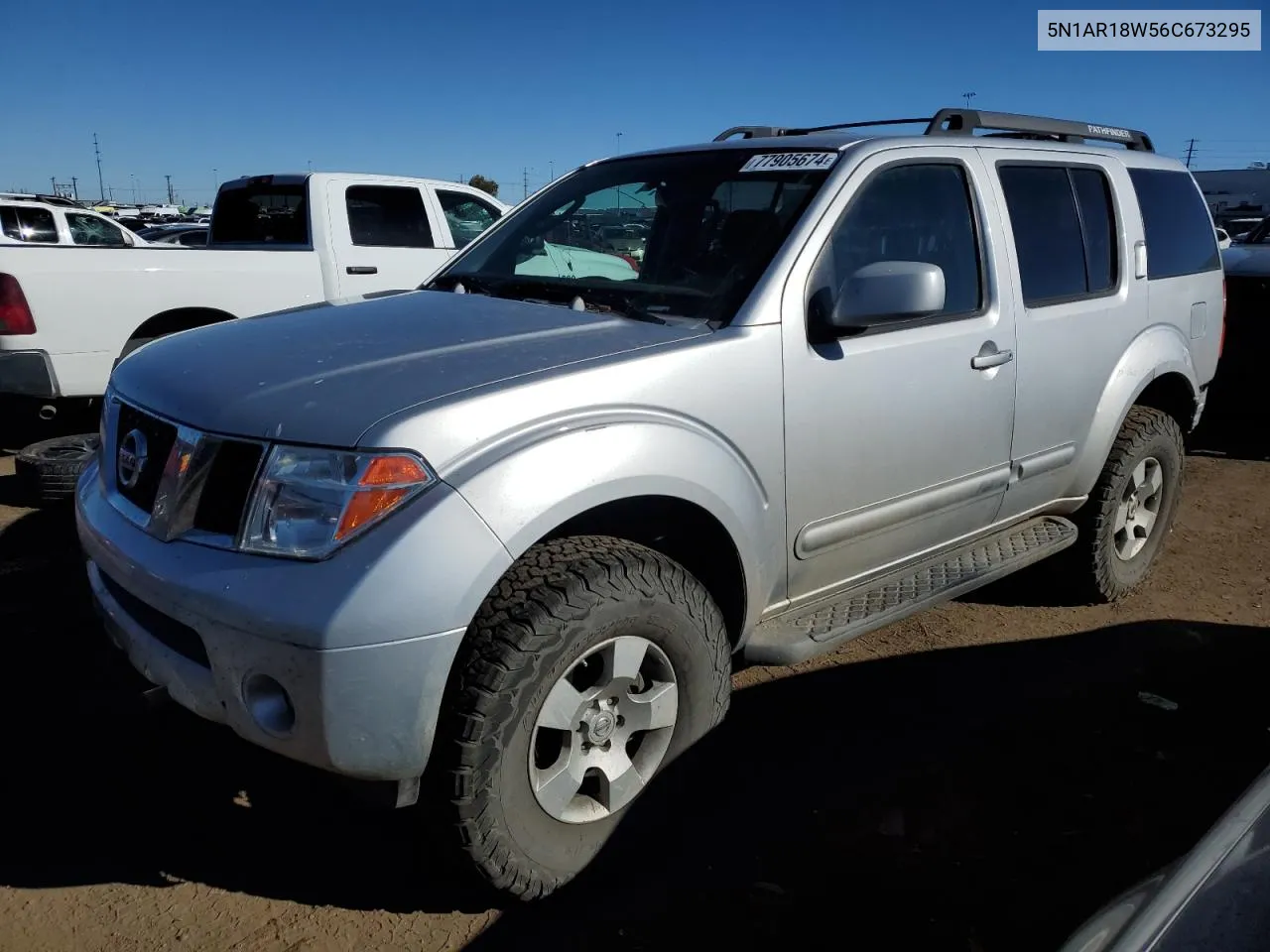 2006 Nissan Pathfinder Le VIN: 5N1AR18W56C673295 Lot: 77905674