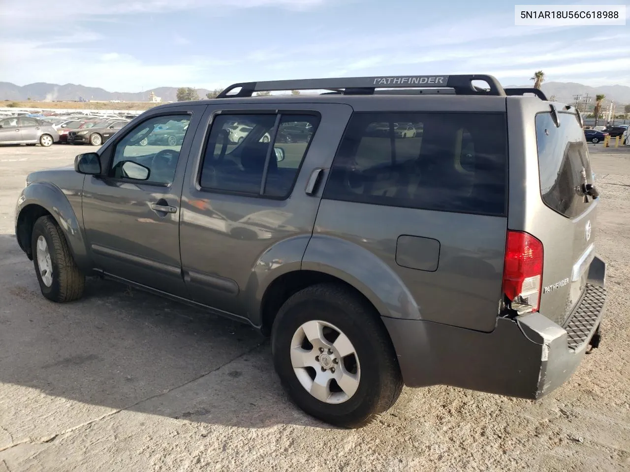 2006 Nissan Pathfinder Le VIN: 5N1AR18U56C618988 Lot: 77989174