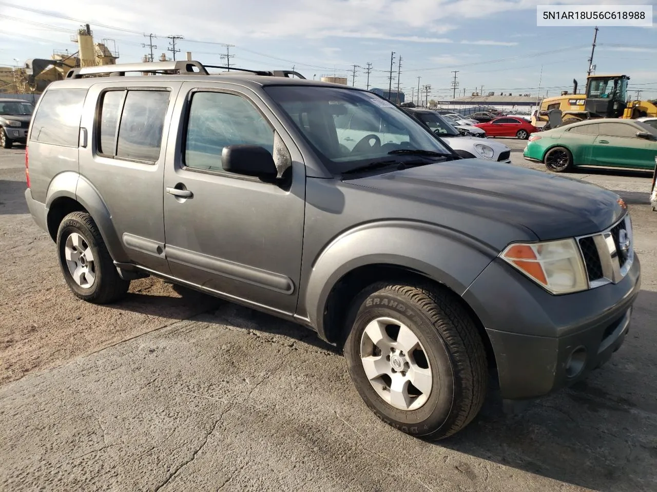 2006 Nissan Pathfinder Le VIN: 5N1AR18U56C618988 Lot: 77989174