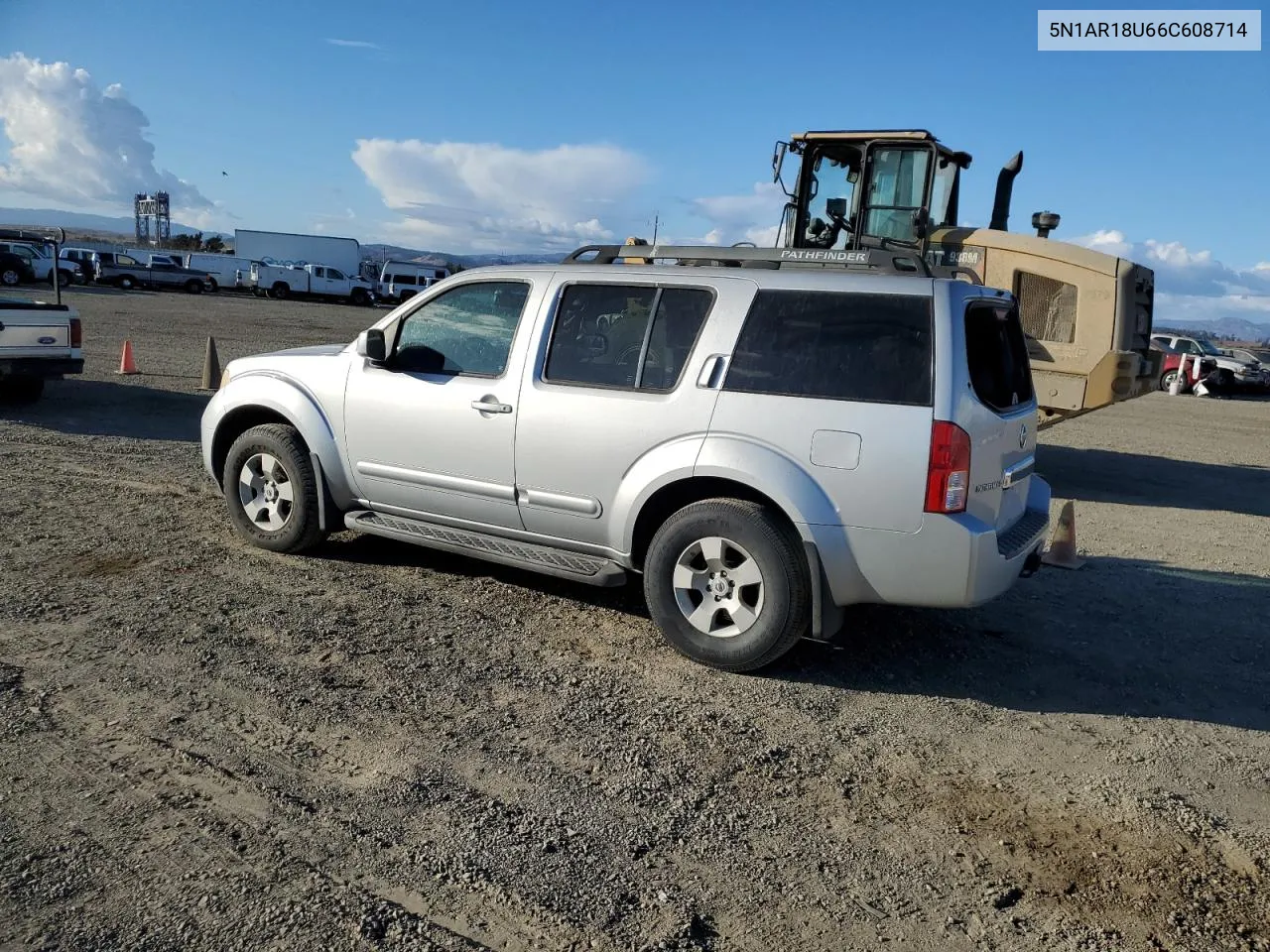 2006 Nissan Pathfinder Le VIN: 5N1AR18U66C608714 Lot: 78500504