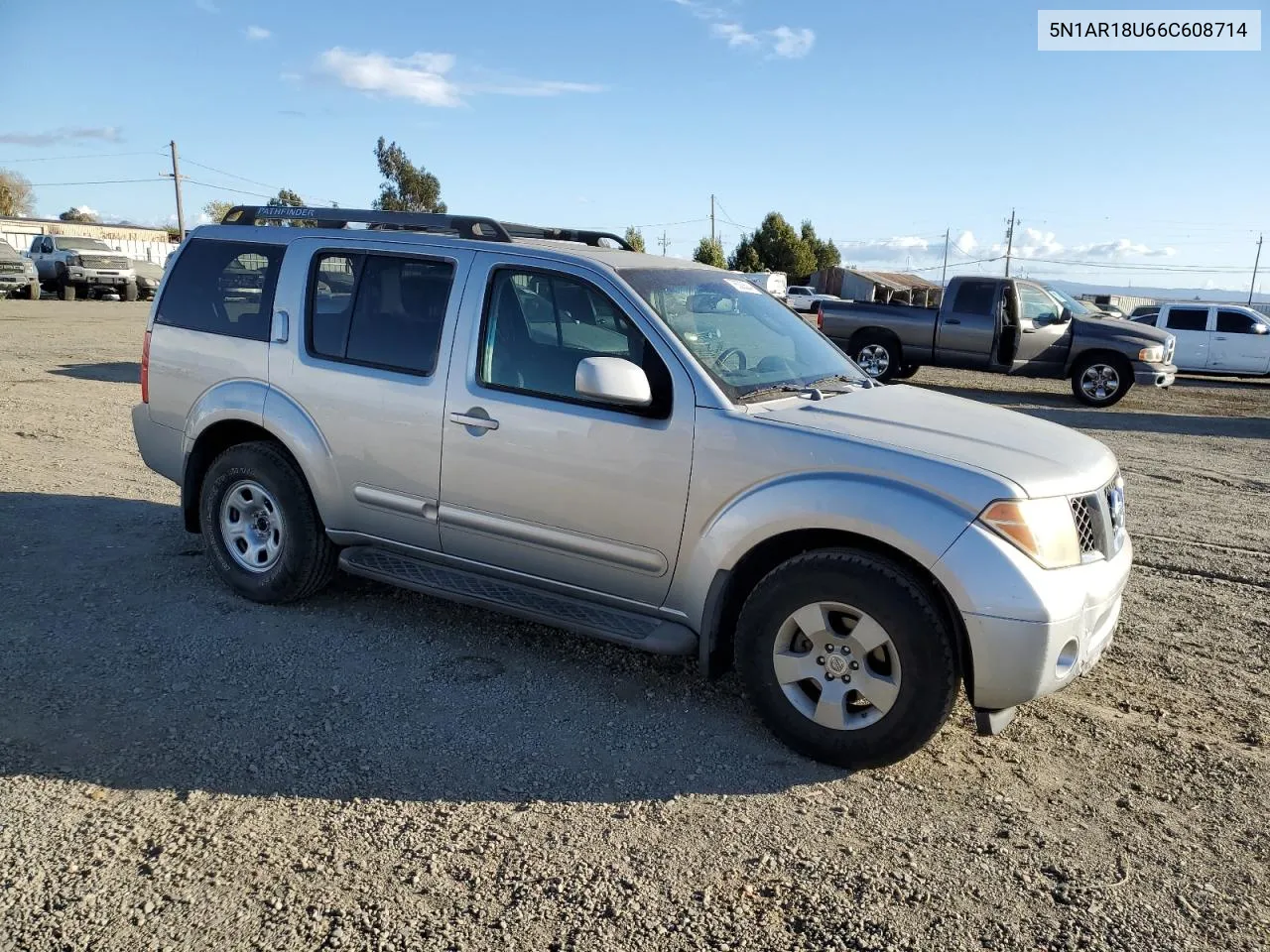 2006 Nissan Pathfinder Le VIN: 5N1AR18U66C608714 Lot: 78500504