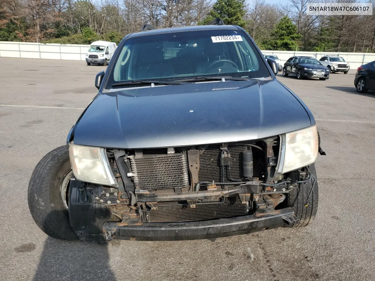 2007 Nissan Pathfinder Le VIN: 5N1AR18W47C606107 Lot: 71702234