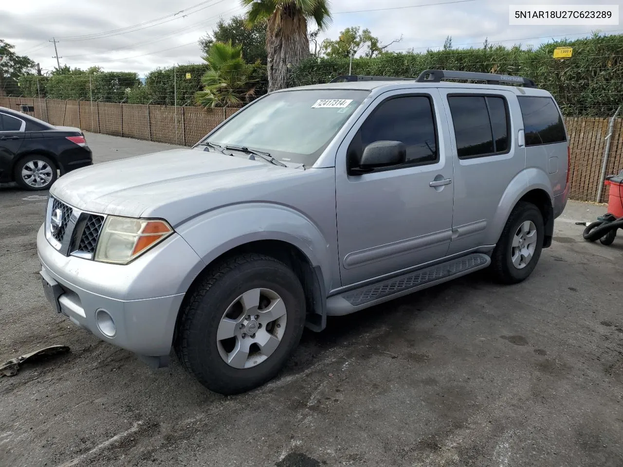 2007 Nissan Pathfinder Le VIN: 5N1AR18U27C623289 Lot: 72417314