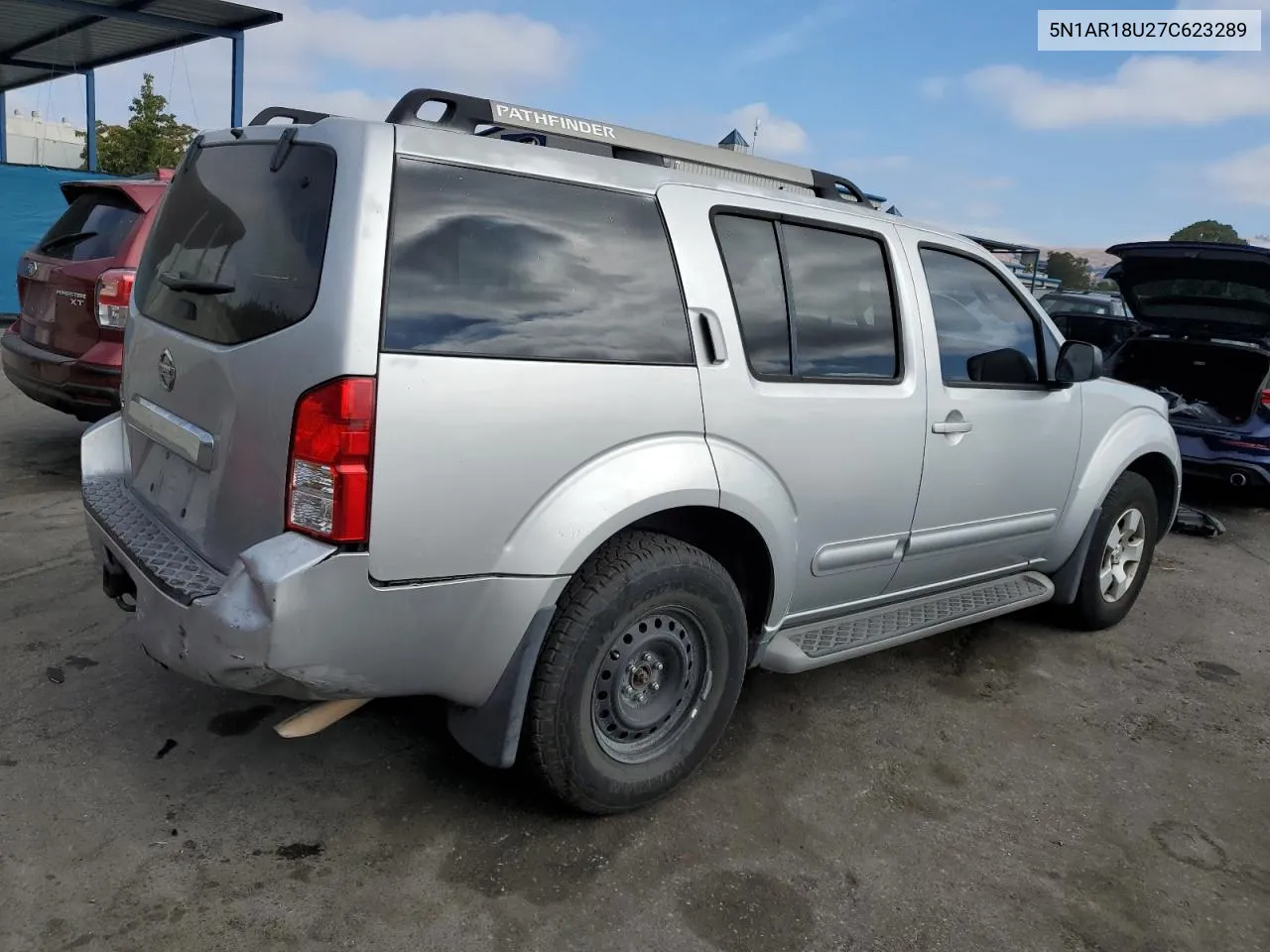 2007 Nissan Pathfinder Le VIN: 5N1AR18U27C623289 Lot: 72417314