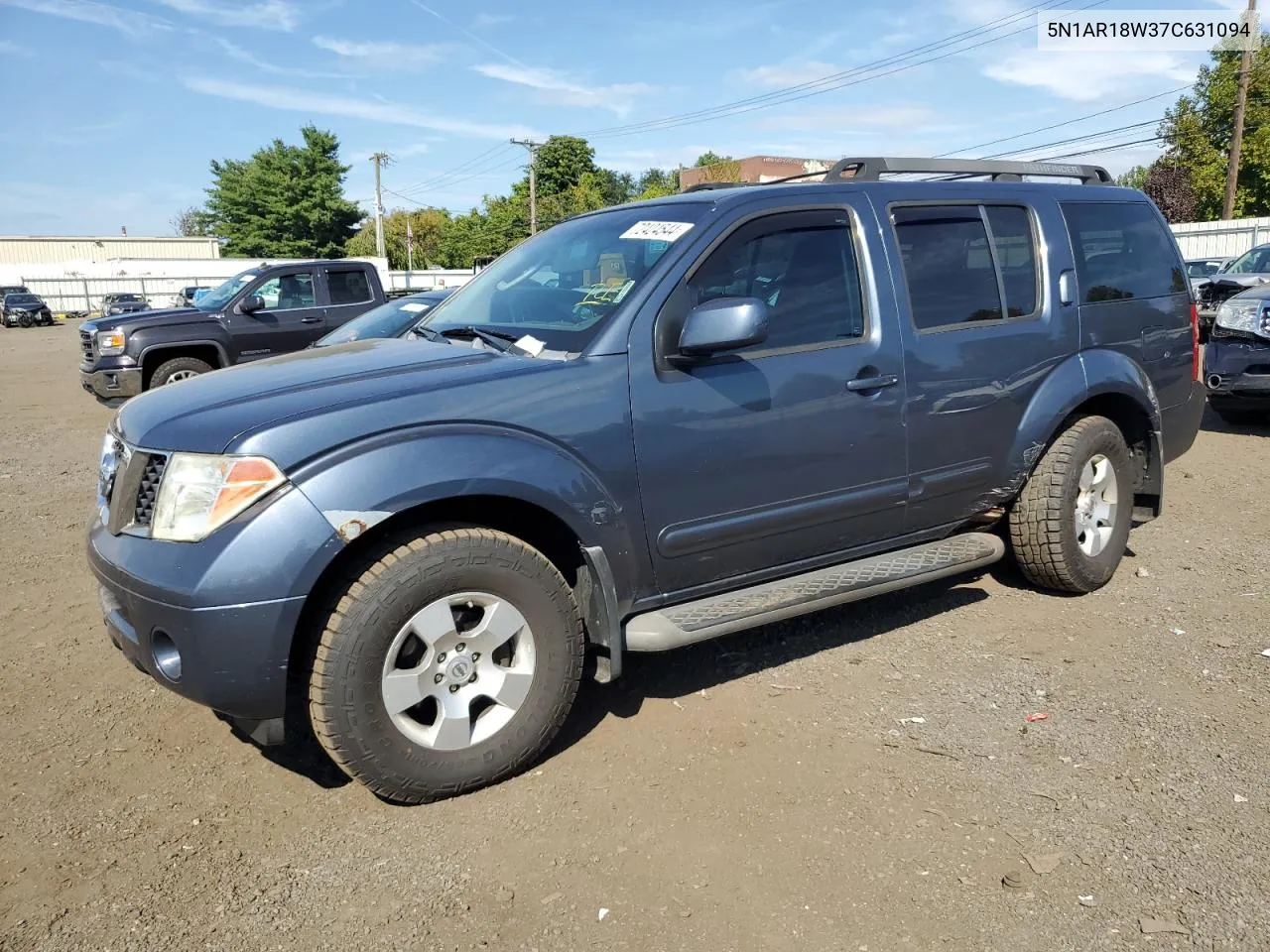 2007 Nissan Pathfinder Le VIN: 5N1AR18W37C631094 Lot: 72424544