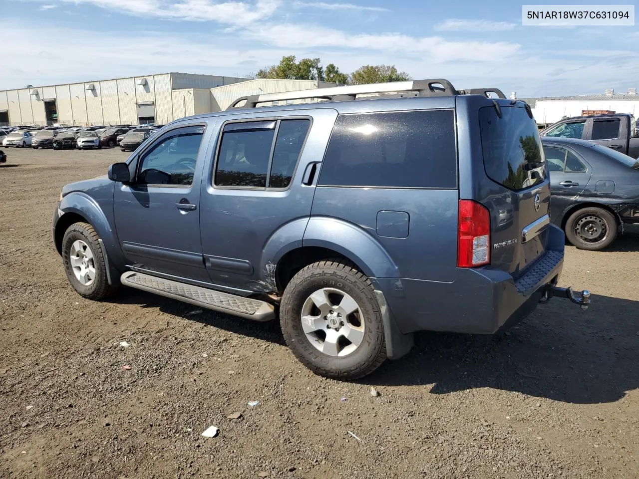 2007 Nissan Pathfinder Le VIN: 5N1AR18W37C631094 Lot: 72424544