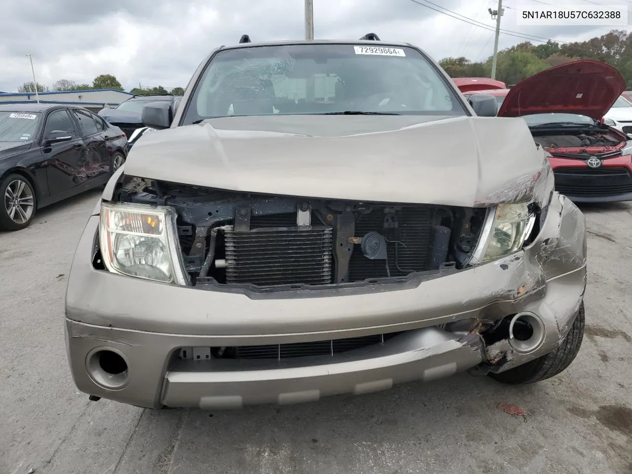 2007 Nissan Pathfinder Le VIN: 5N1AR18U57C632388 Lot: 72929864