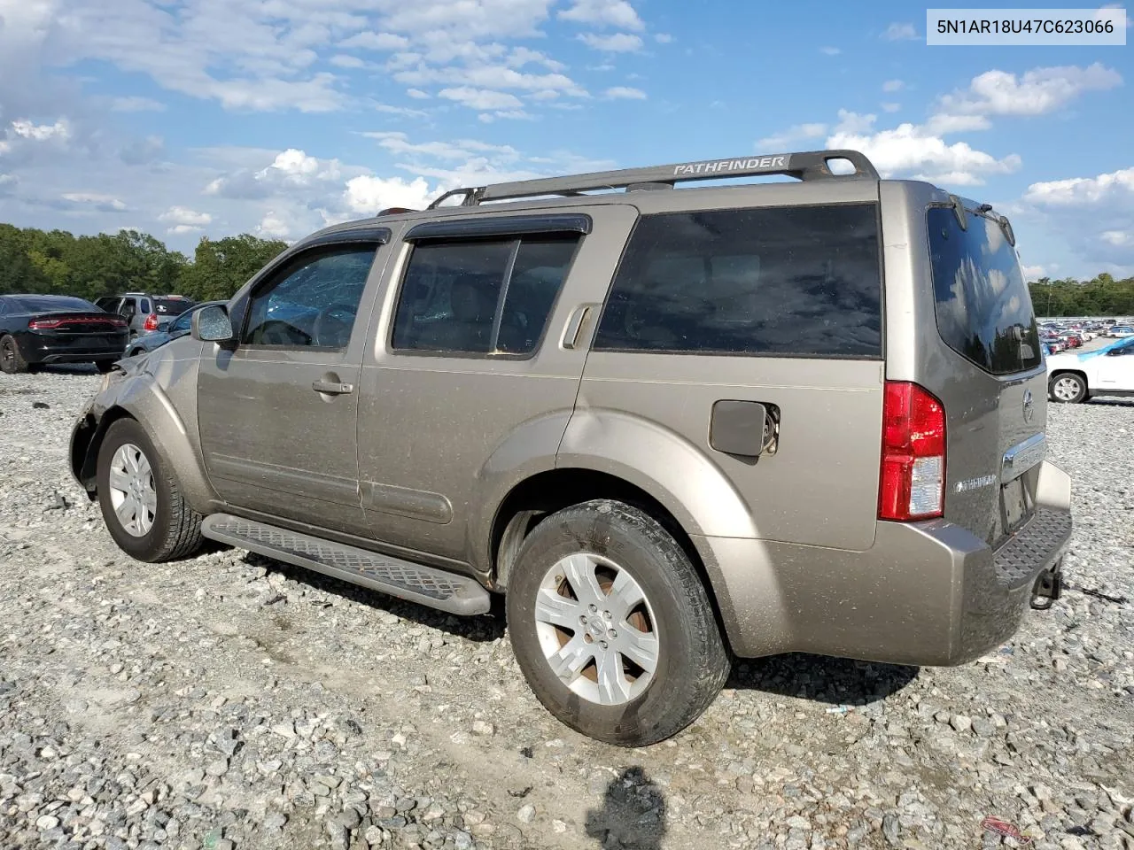 2007 Nissan Pathfinder Le VIN: 5N1AR18U47C623066 Lot: 73744674