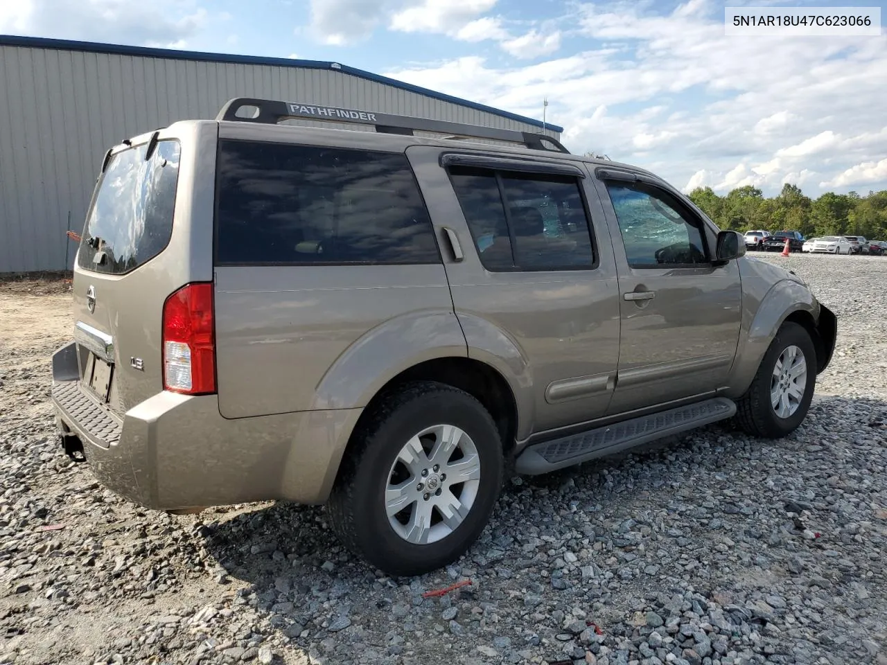 2007 Nissan Pathfinder Le VIN: 5N1AR18U47C623066 Lot: 73744674