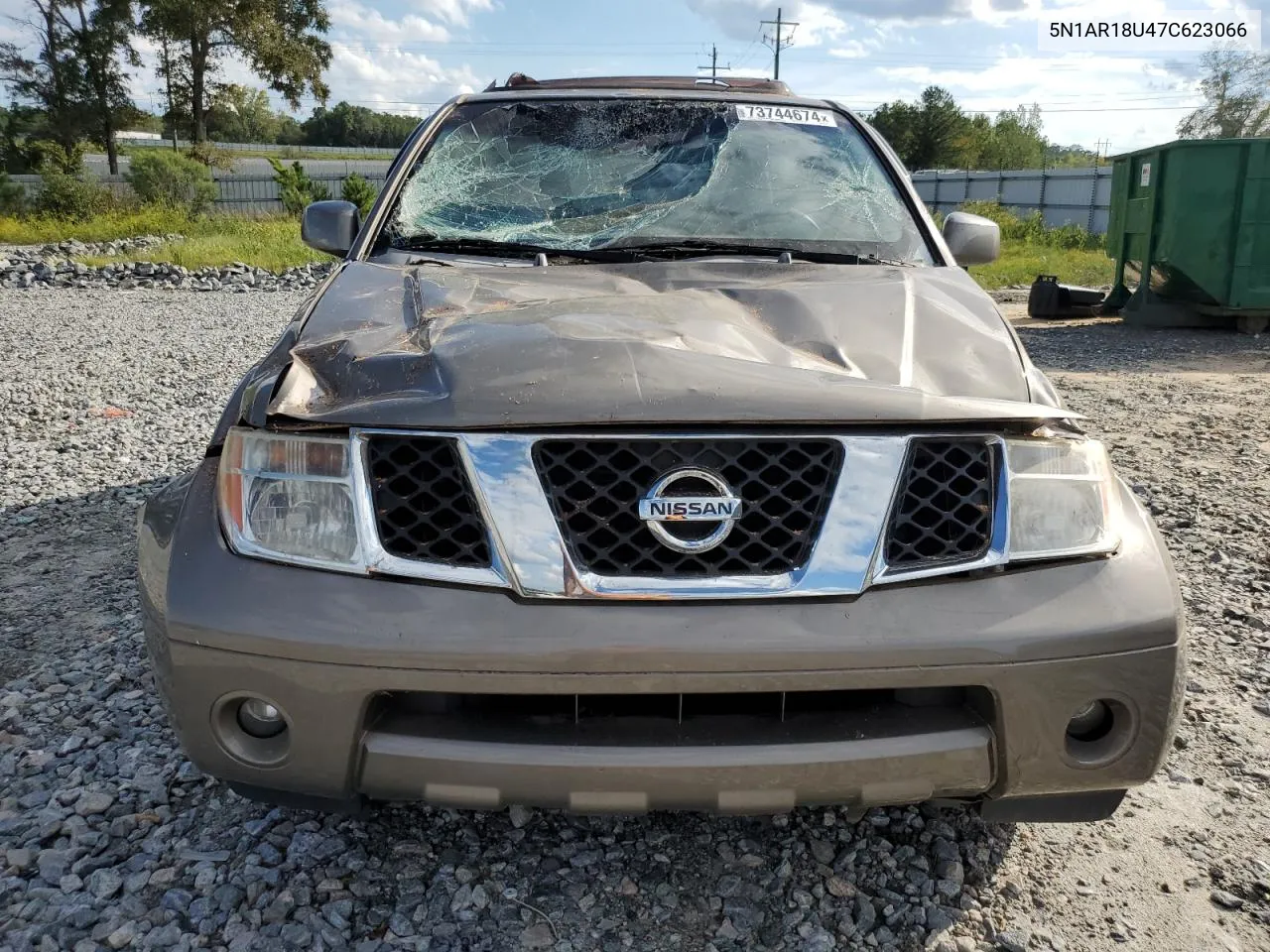 2007 Nissan Pathfinder Le VIN: 5N1AR18U47C623066 Lot: 73744674