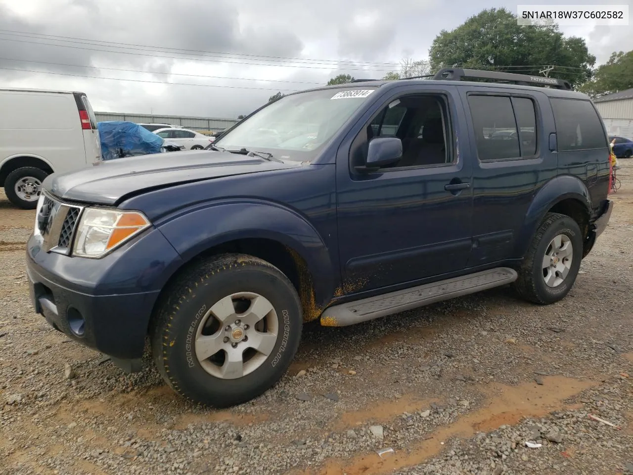 2007 Nissan Pathfinder Le VIN: 5N1AR18W37C602582 Lot: 73863914