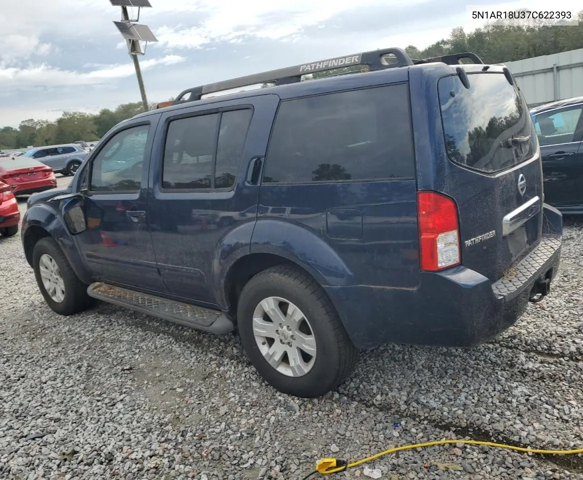 2007 Nissan Pathfinder Le VIN: 5N1AR18U37C622393 Lot: 74599354