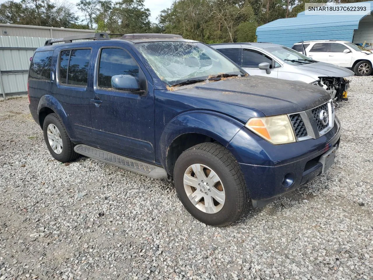 2007 Nissan Pathfinder Le VIN: 5N1AR18U37C622393 Lot: 74599354