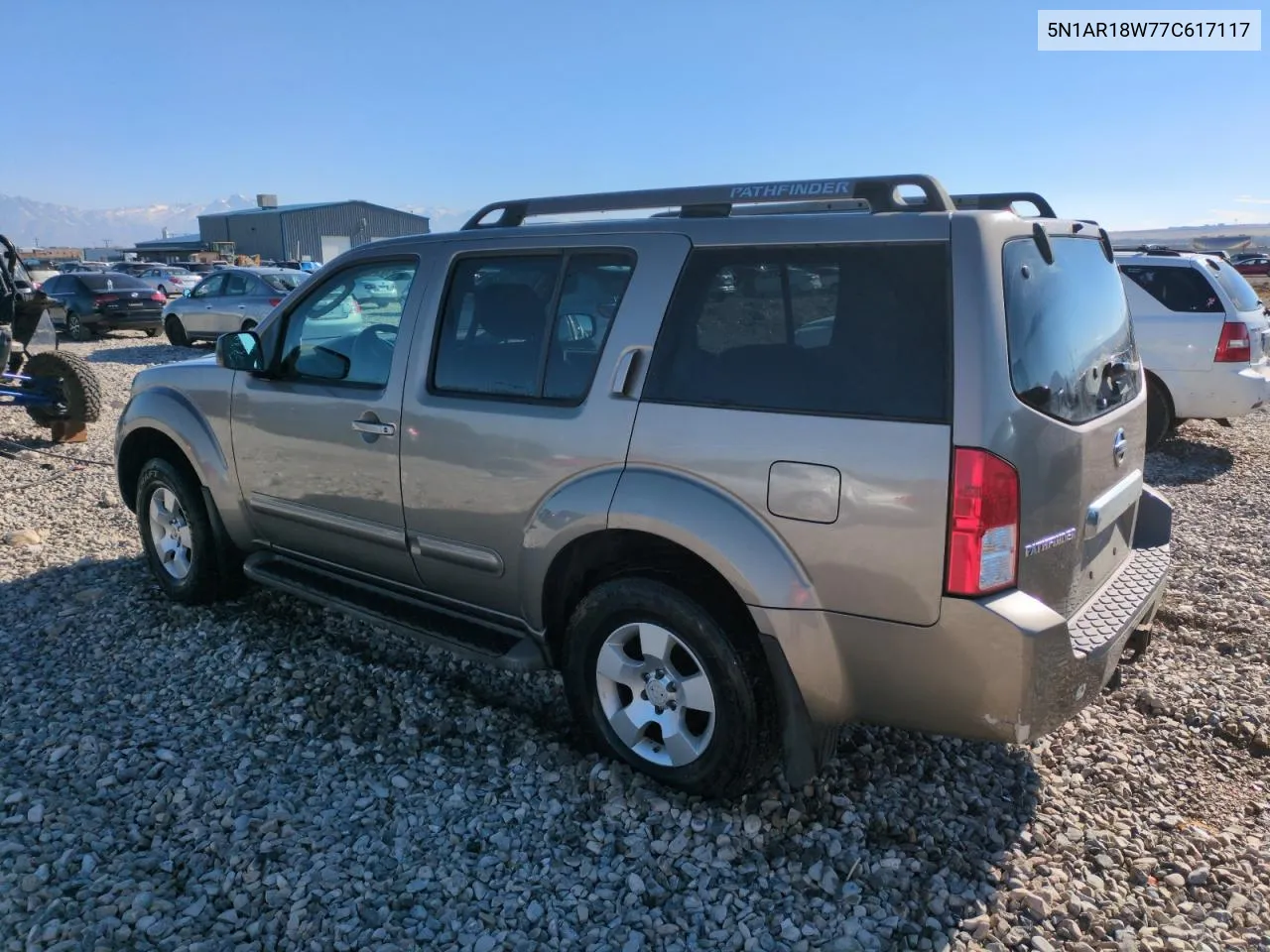 2007 Nissan Pathfinder Le VIN: 5N1AR18W77C617117 Lot: 79484264