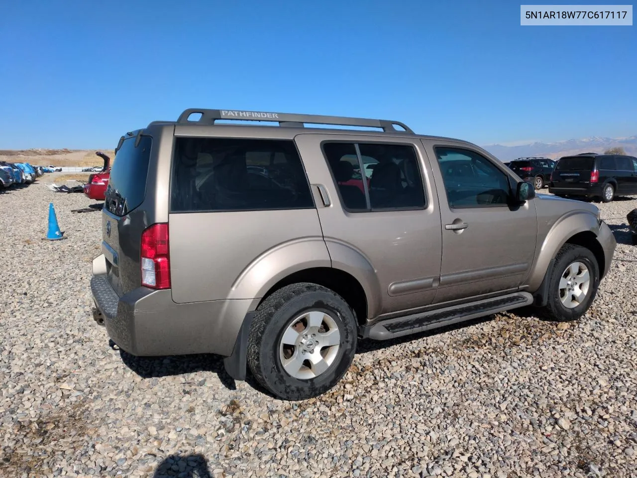 2007 Nissan Pathfinder Le VIN: 5N1AR18W77C617117 Lot: 79484264