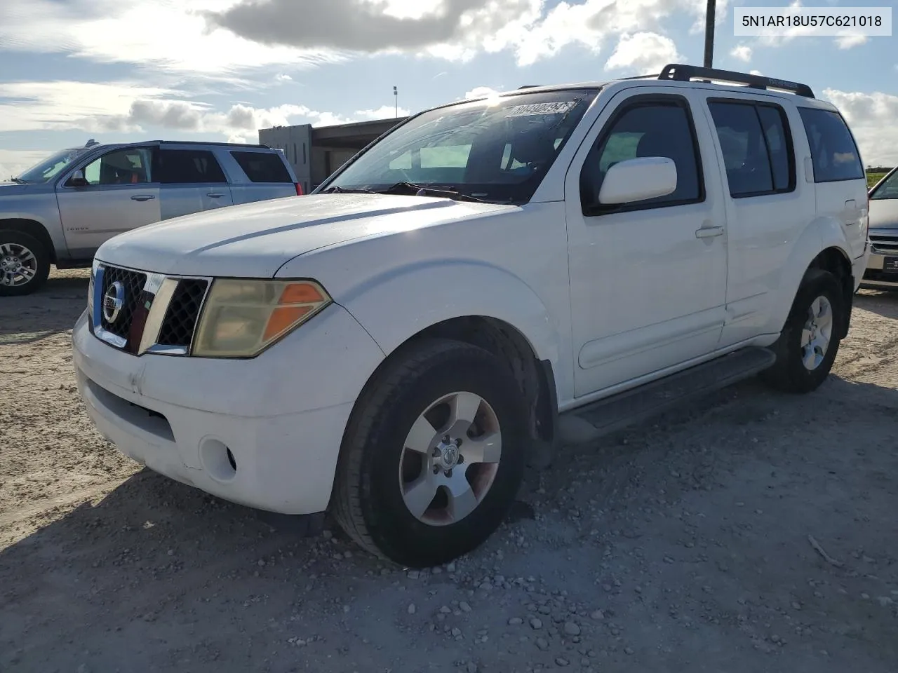 2007 Nissan Pathfinder Le VIN: 5N1AR18U57C621018 Lot: 80492494