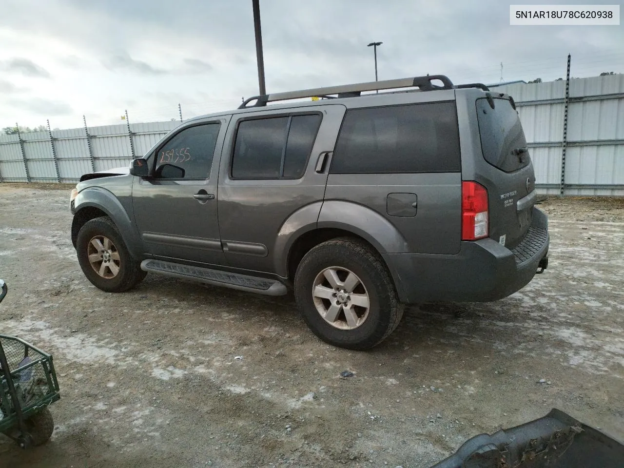 2008 Nissan Pathfinder S VIN: 5N1AR18U78C620938 Lot: 47057833