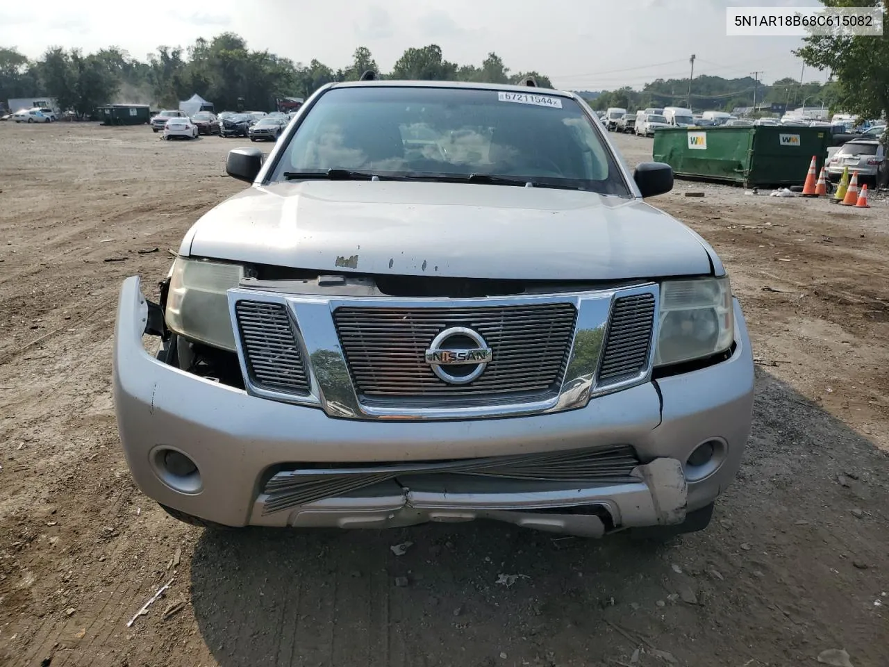 2008 Nissan Pathfinder S VIN: 5N1AR18B68C615082 Lot: 67211544