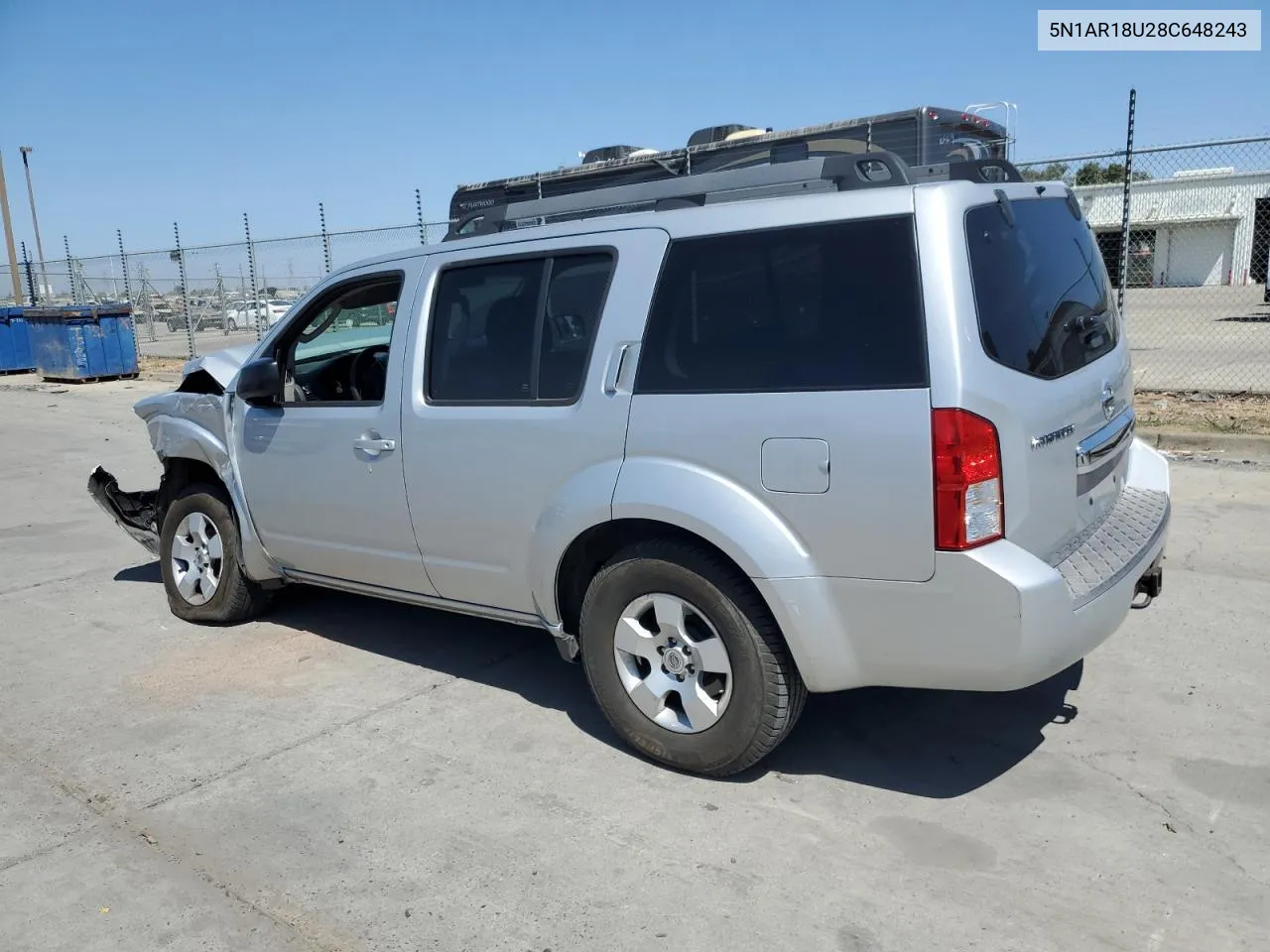 2008 Nissan Pathfinder S VIN: 5N1AR18U28C648243 Lot: 68842624