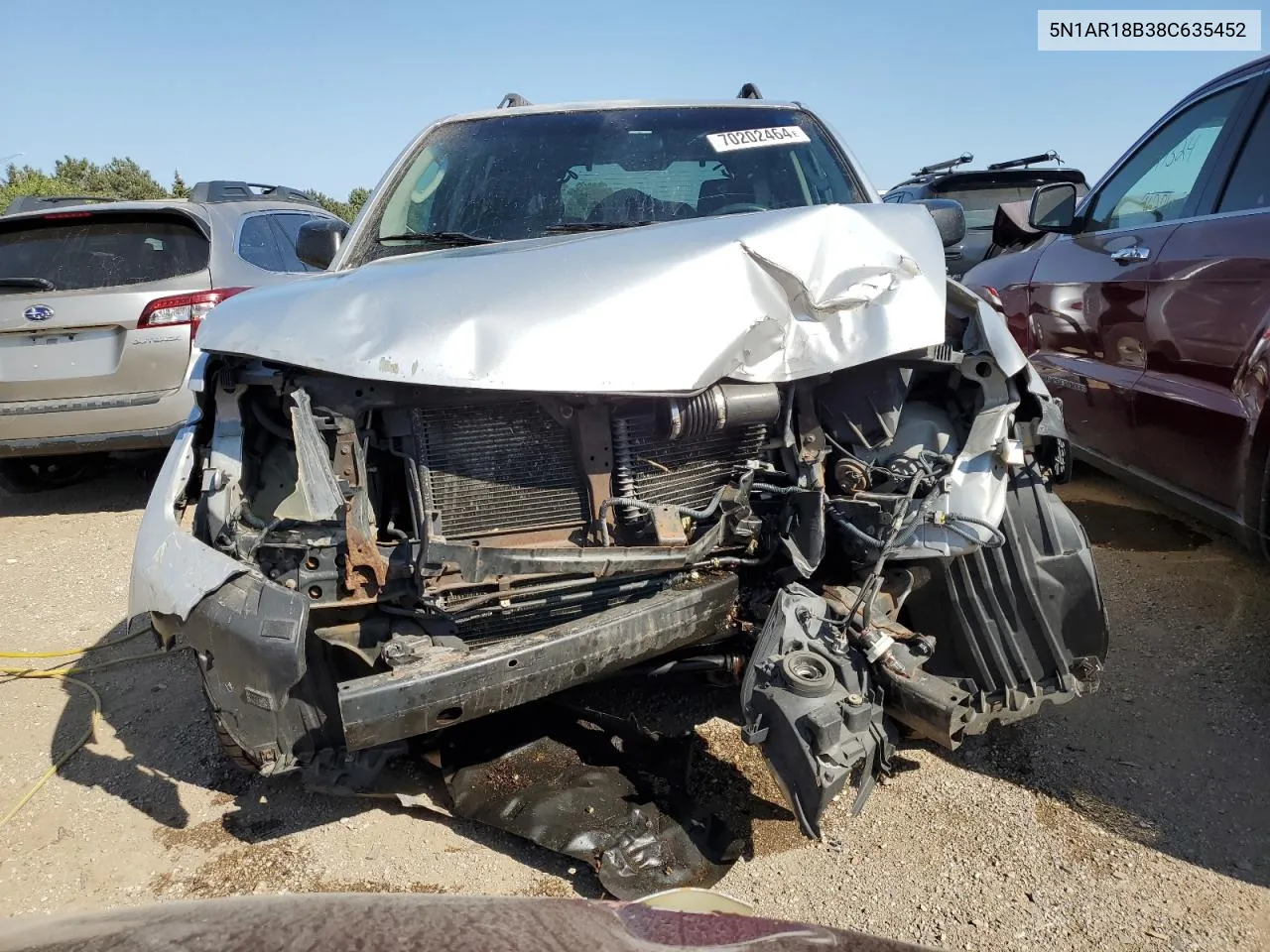 5N1AR18B38C635452 2008 Nissan Pathfinder S