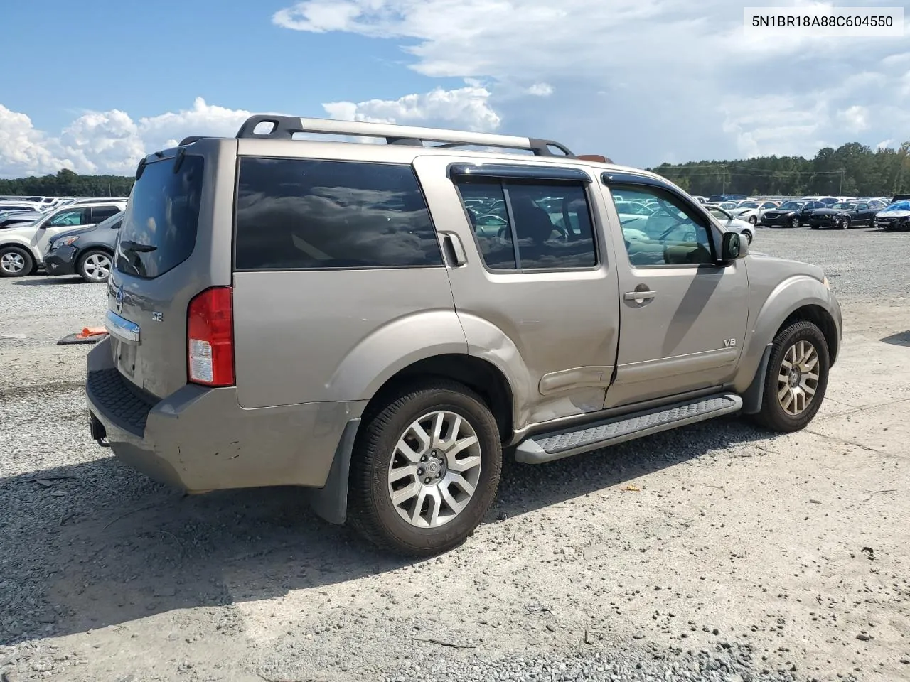 2008 Nissan Pathfinder Le VIN: 5N1BR18A88C604550 Lot: 71830604