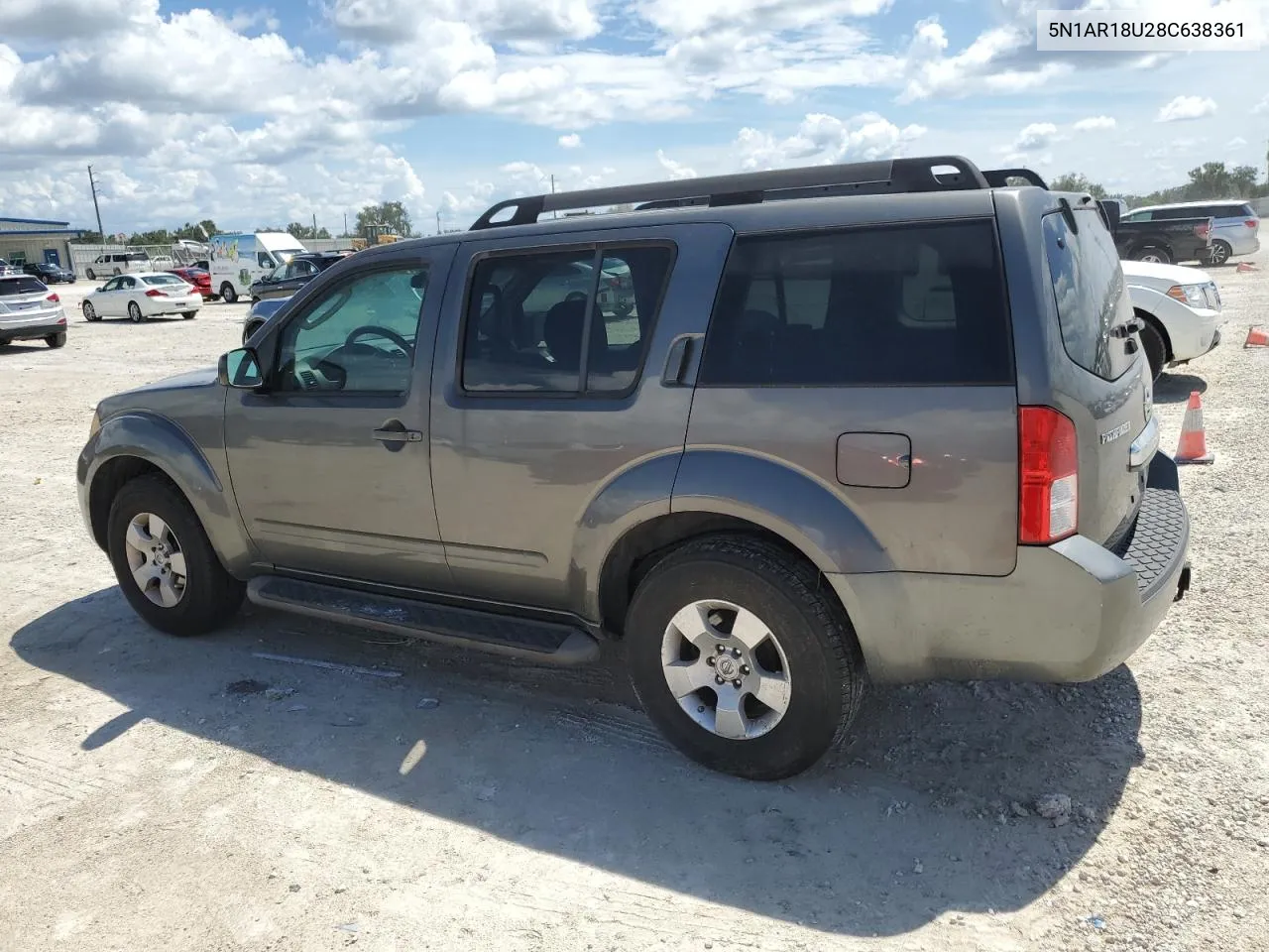 2008 Nissan Pathfinder S VIN: 5N1AR18U28C638361 Lot: 72143594