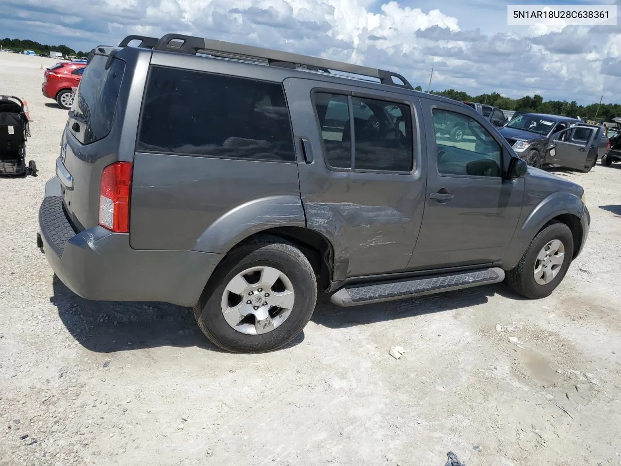 2008 Nissan Pathfinder S VIN: 5N1AR18U28C638361 Lot: 72143594