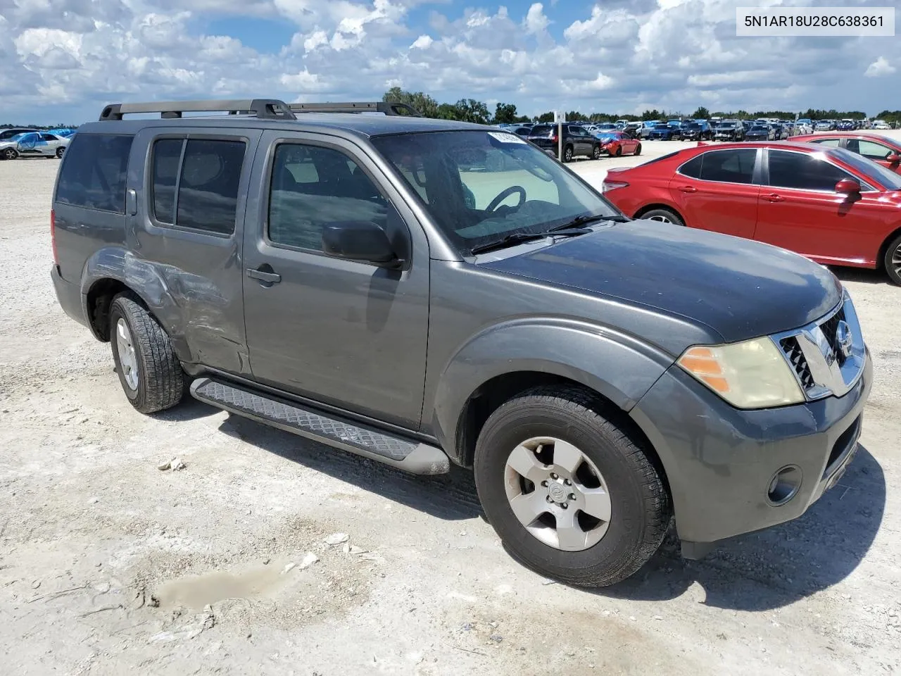 2008 Nissan Pathfinder S VIN: 5N1AR18U28C638361 Lot: 72143594