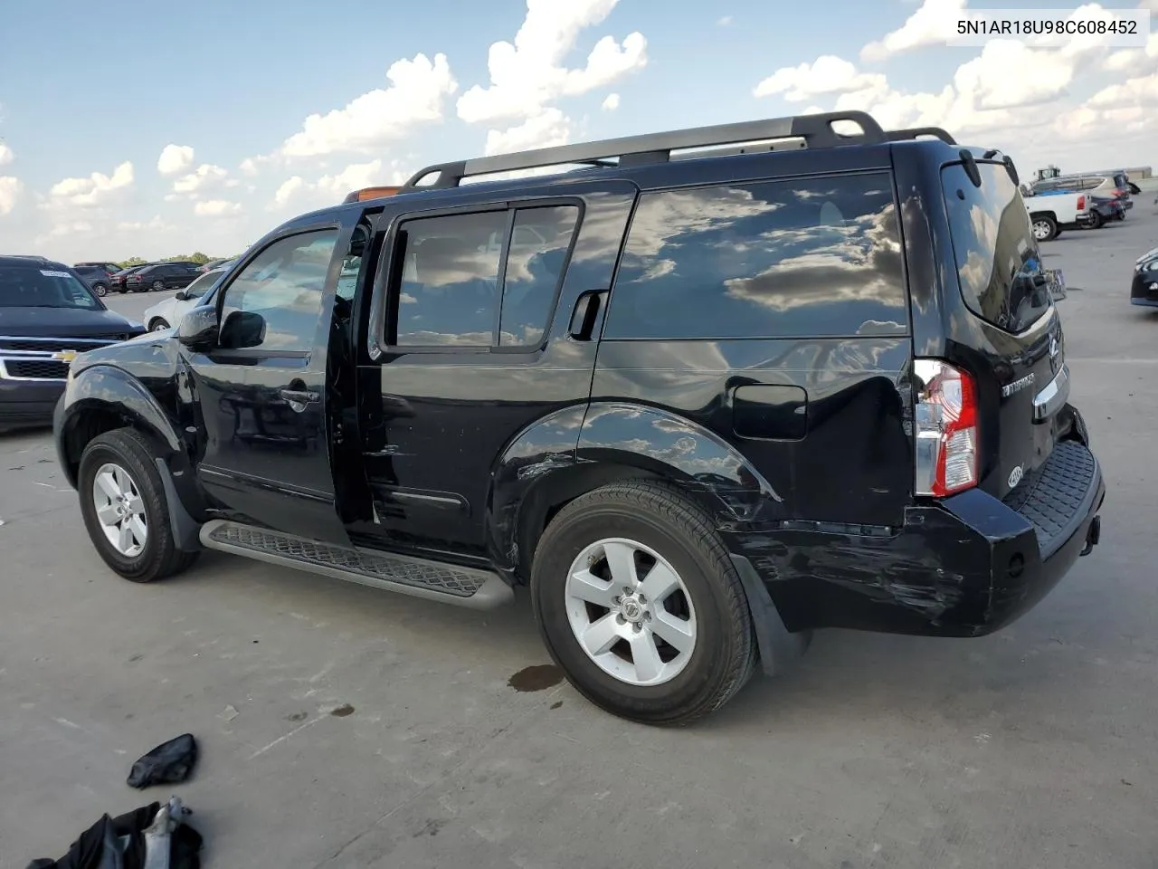 2008 Nissan Pathfinder S VIN: 5N1AR18U98C608452 Lot: 72321984