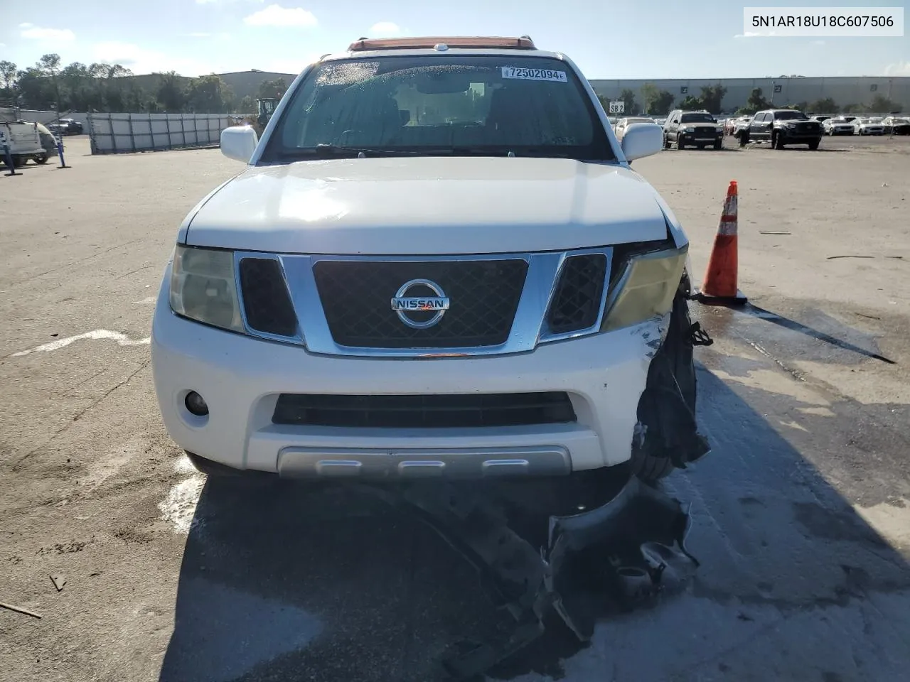 2008 Nissan Pathfinder S VIN: 5N1AR18U18C607506 Lot: 72502094