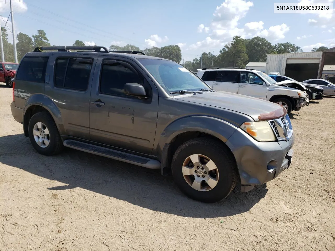 2008 Nissan Pathfinder S VIN: 5N1AR18U58C633218 Lot: 72528524