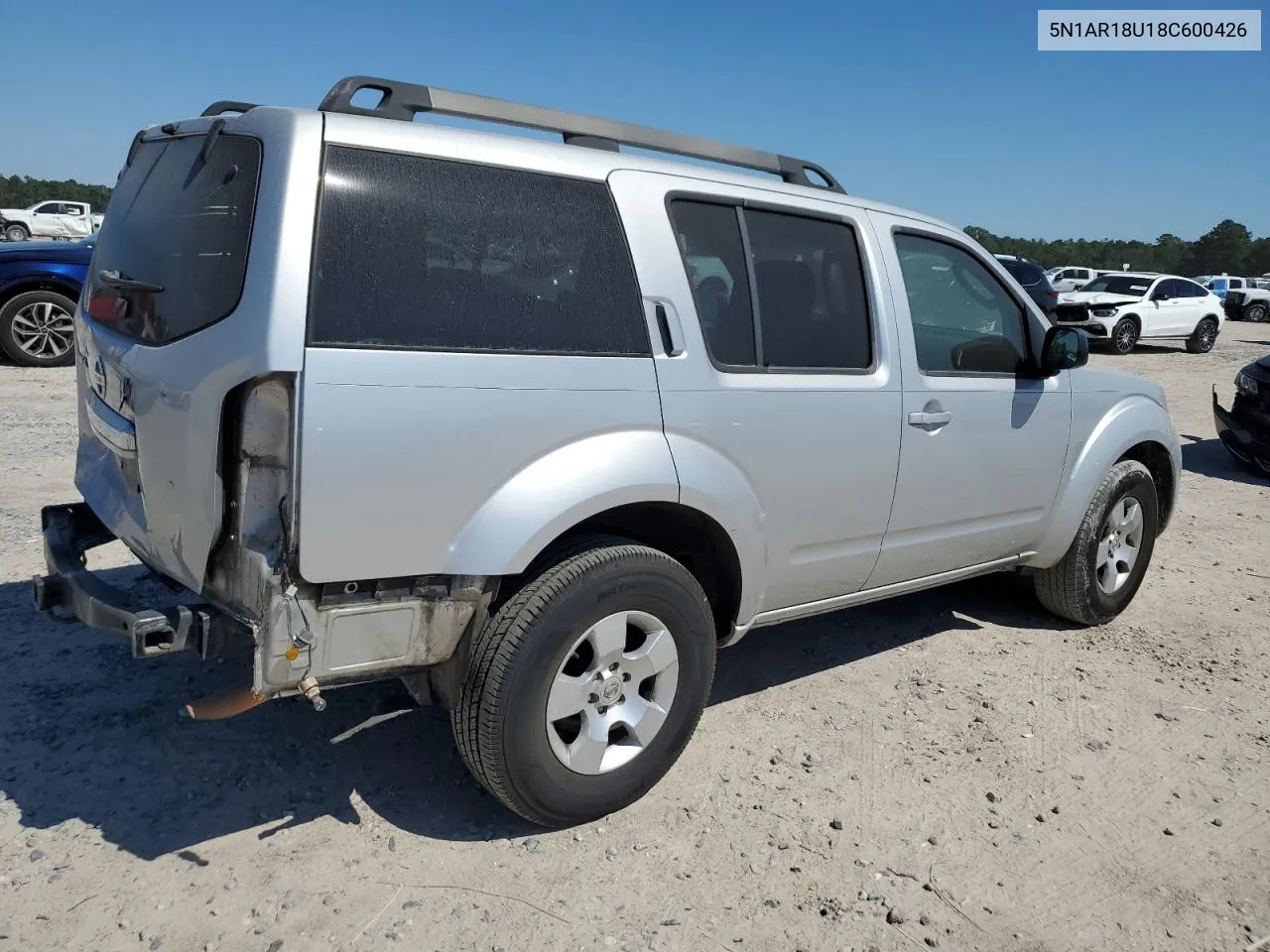 2008 Nissan Pathfinder S VIN: 5N1AR18U18C600426 Lot: 72594124