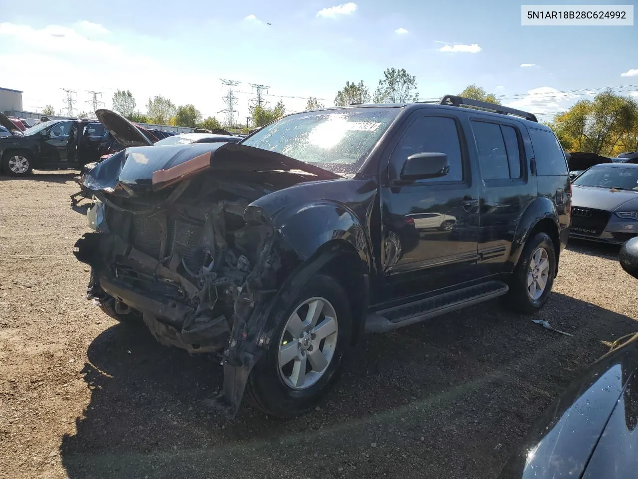 2008 Nissan Pathfinder S VIN: 5N1AR18B28C624992 Lot: 72973324