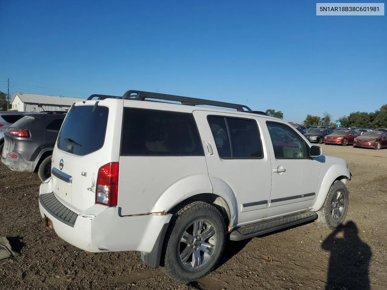 2008 Nissan Pathfinder S VIN: 5N1AR18B38C601981 Lot: 73639824