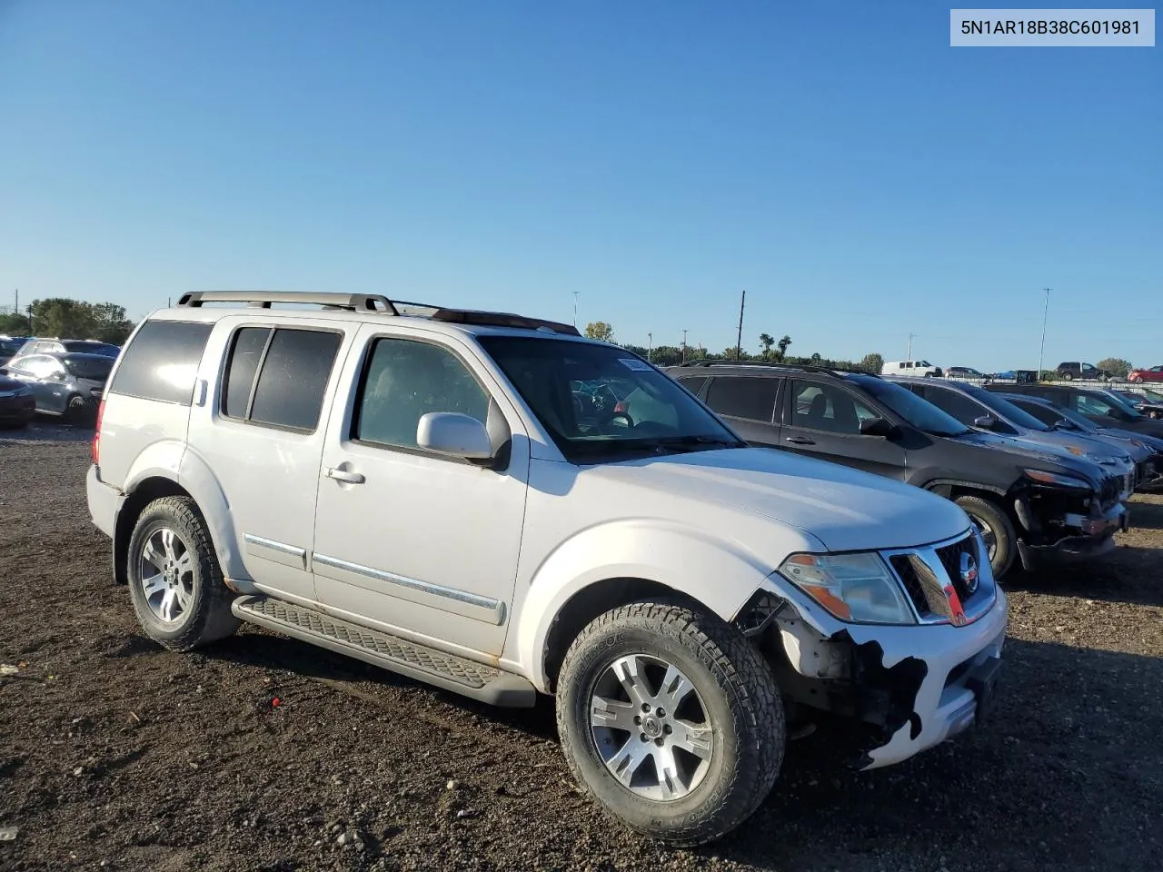 2008 Nissan Pathfinder S VIN: 5N1AR18B38C601981 Lot: 73639824