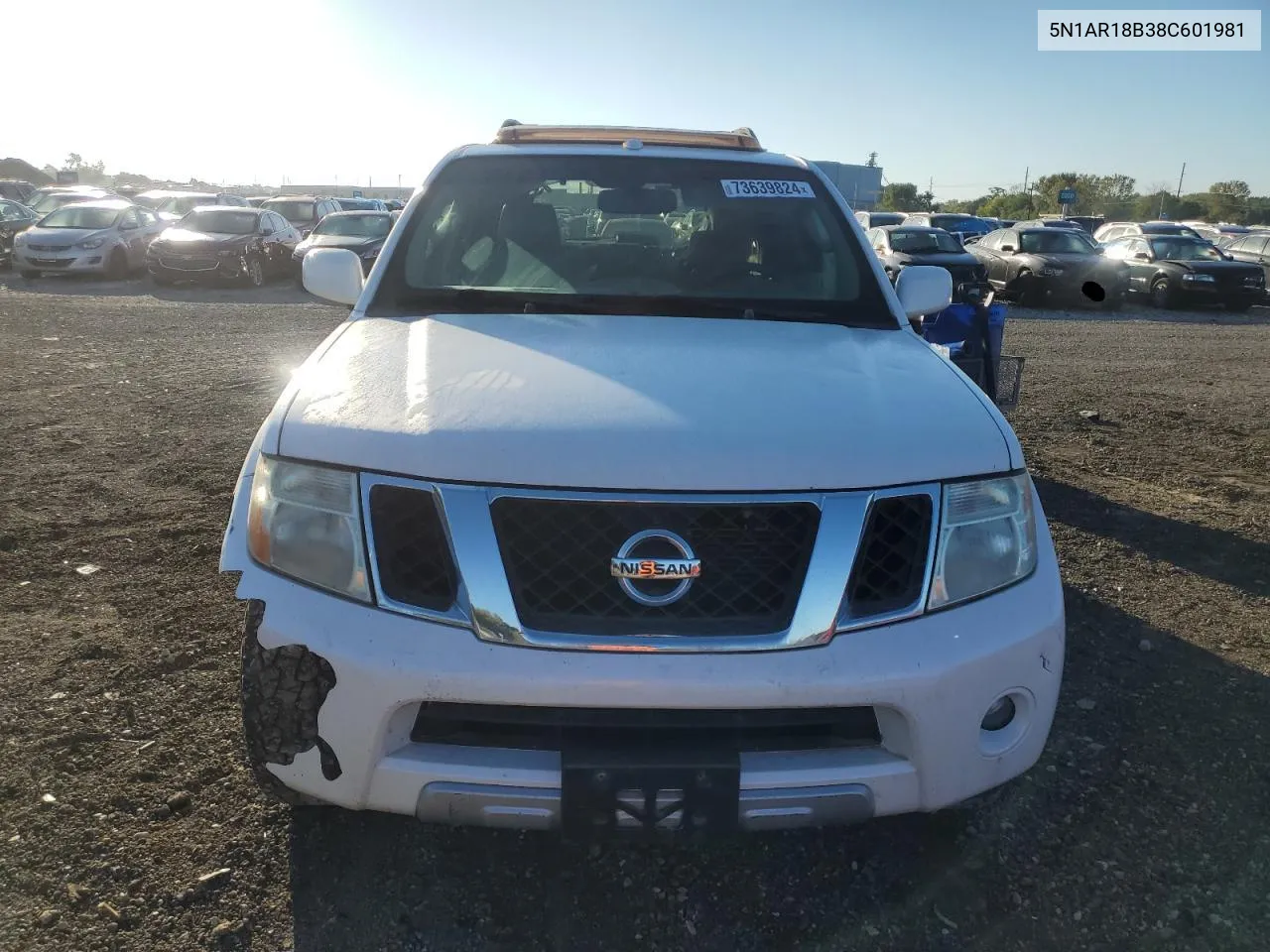 2008 Nissan Pathfinder S VIN: 5N1AR18B38C601981 Lot: 73639824