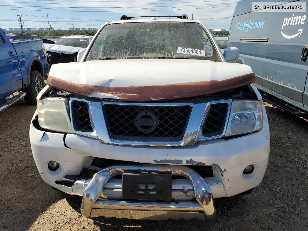 2008 Nissan Pathfinder Le VIN: 5N1BR18B88C618375 Lot: 73654804