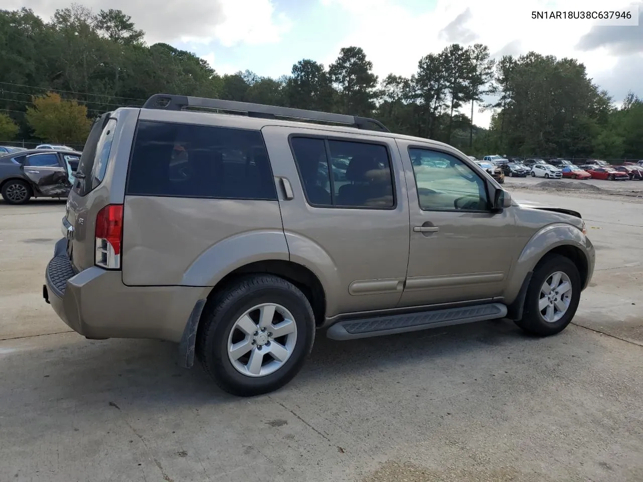 2008 Nissan Pathfinder S VIN: 5N1AR18U38C637946 Lot: 74011194