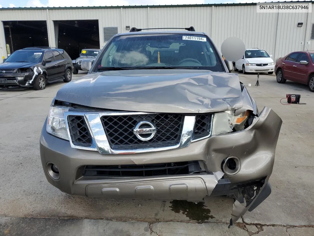 2008 Nissan Pathfinder S VIN: 5N1AR18U38C637946 Lot: 74011194